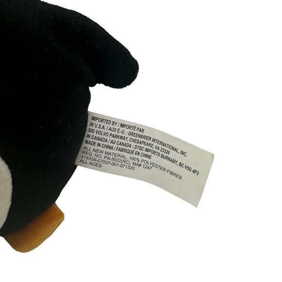 Cute Plush Penguin Toy With Red & White Striped Headband - Picture 3 of 5